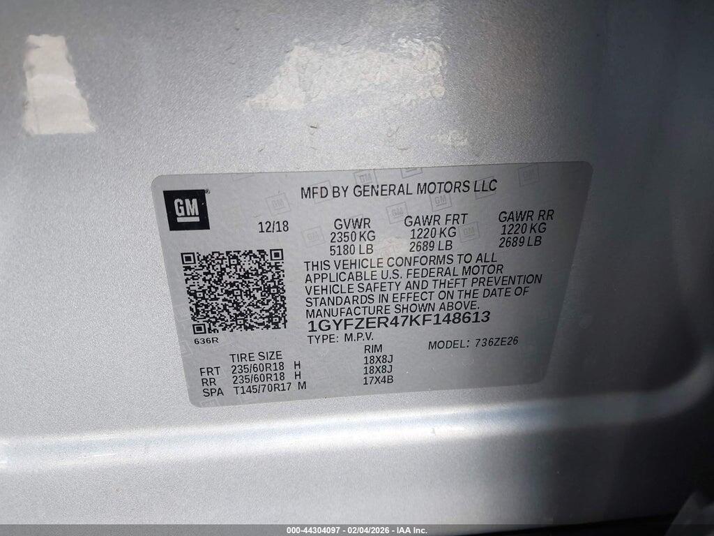 1GYFZER47KF148613 2019 CADILLAC XT4 photo no. 9