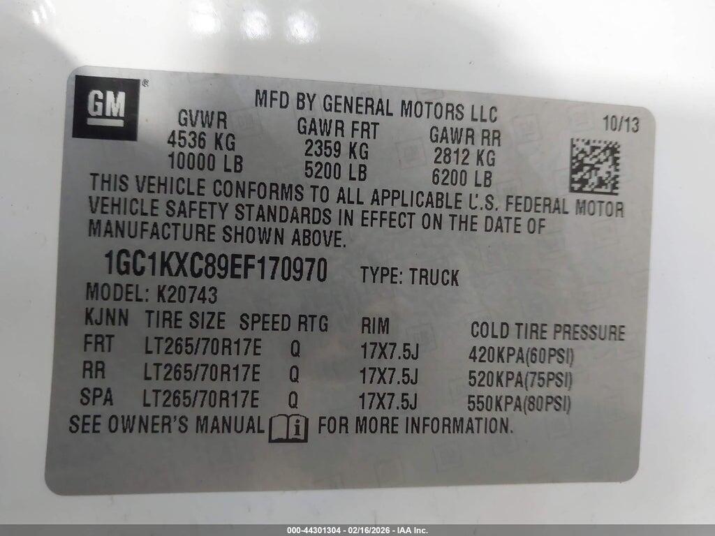 1GC1KXC89EF170970 2014 CHEVROLET SILVERADO 2500HD photo no. 9