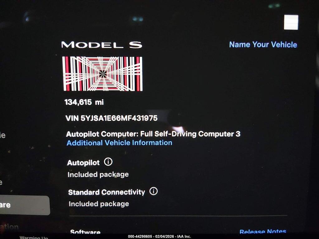 5YJSA1E66MF431975 2021 TESLA MODEL S photo no. 7