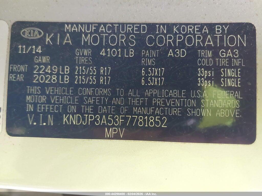 KNDJP3A53F7781852 2015 KIA SOUL photo no. 9
