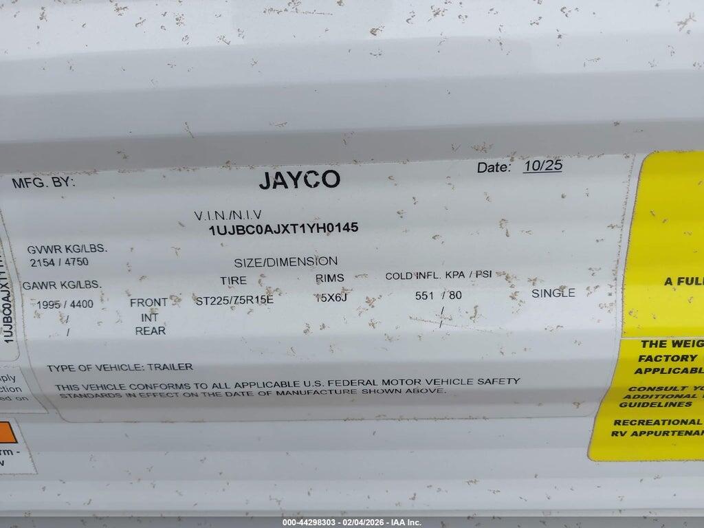 1UJBC0AJXT1YH0145 2026 JAYCO JAY FLIGHT photo no. 9