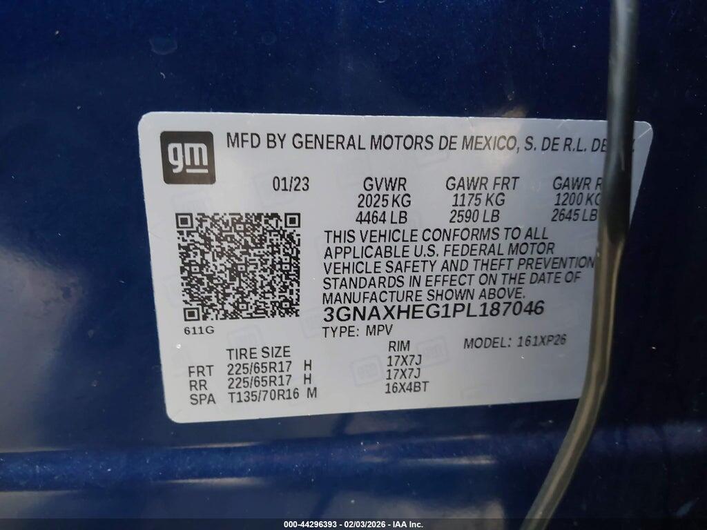 3GNAXHEG1PL187046 2023 CHEVROLET EQUINOX photo no. 9