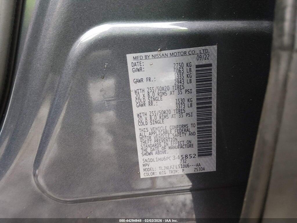5N1DL1HU6PC345852 2023 INFINITI QX60 photo no. 9