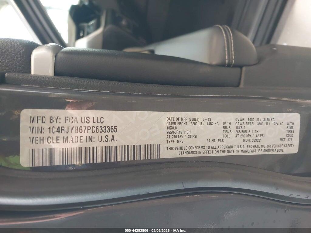 1C4RJYB67PC633365 2023 JEEP GRAND CHEROKEE 4XE photo no. 9