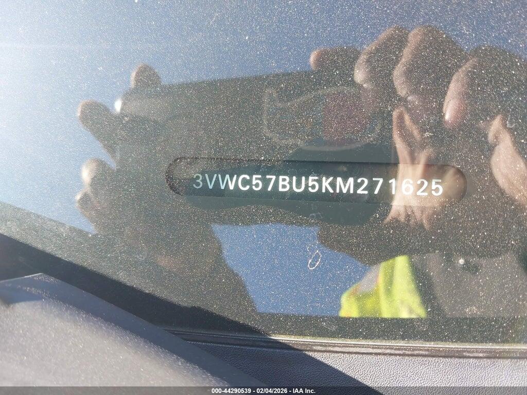 3VWC57BU5KM271625 2019 VOLKSWAGEN JETTA photo no. 9