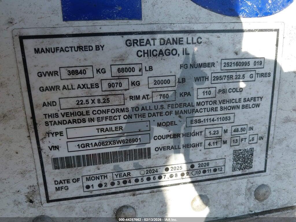 1GR1A062XSW626901 2025 GREAT DANE TRAILERS REEFER TRAILER photo no. 9