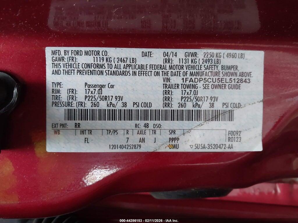 1FADP5CU5EL512843 2014 FORD C-MAX ENERGI photo no. 9