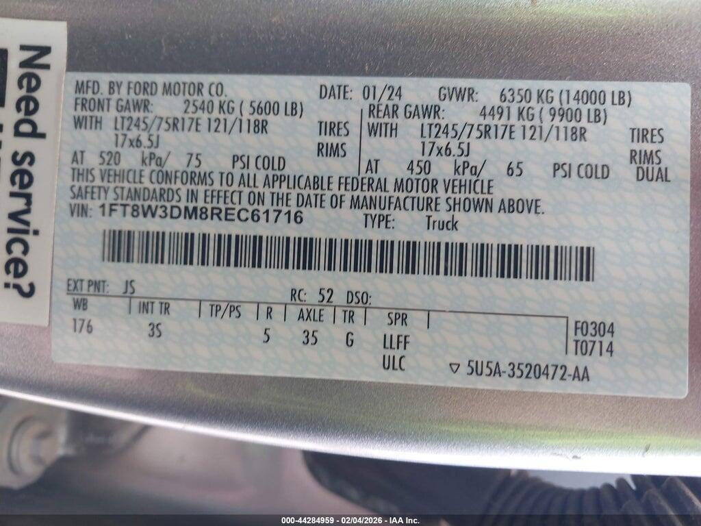 1FT8W3DM8REC61716 2024 FORD F-350 photo no. 8