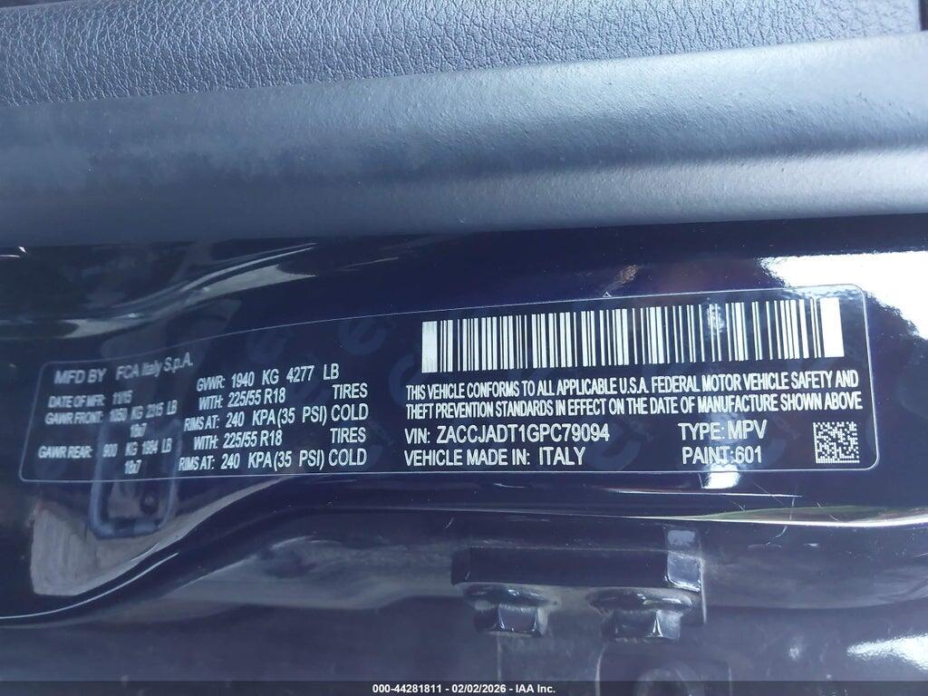 ZACCJADT1GPC79094 2016 JEEP RENEGADE photo no. 9