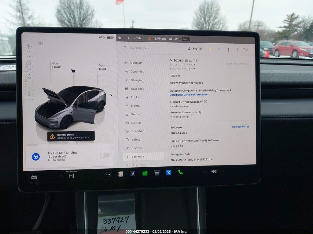 7SAYGDEE3TF337927 2026 TESLA MODEL Y photo no. 7