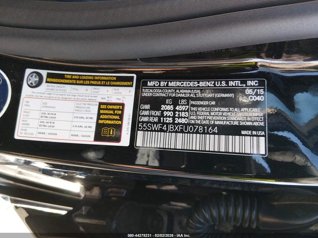 55SWF4JBXFU078164 2015 MERCEDES-BENZ C 300 photo no. 9