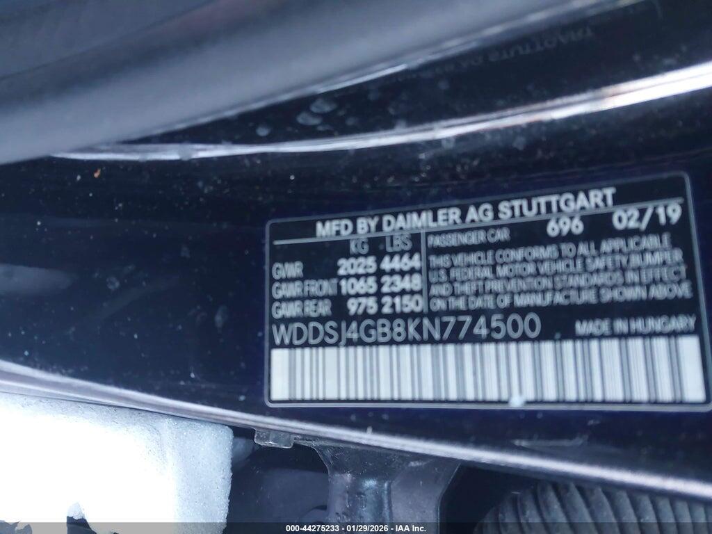 WDDSJ4GB8KN774500 2019 MERCEDES-BENZ CLA 250 photo no. 9