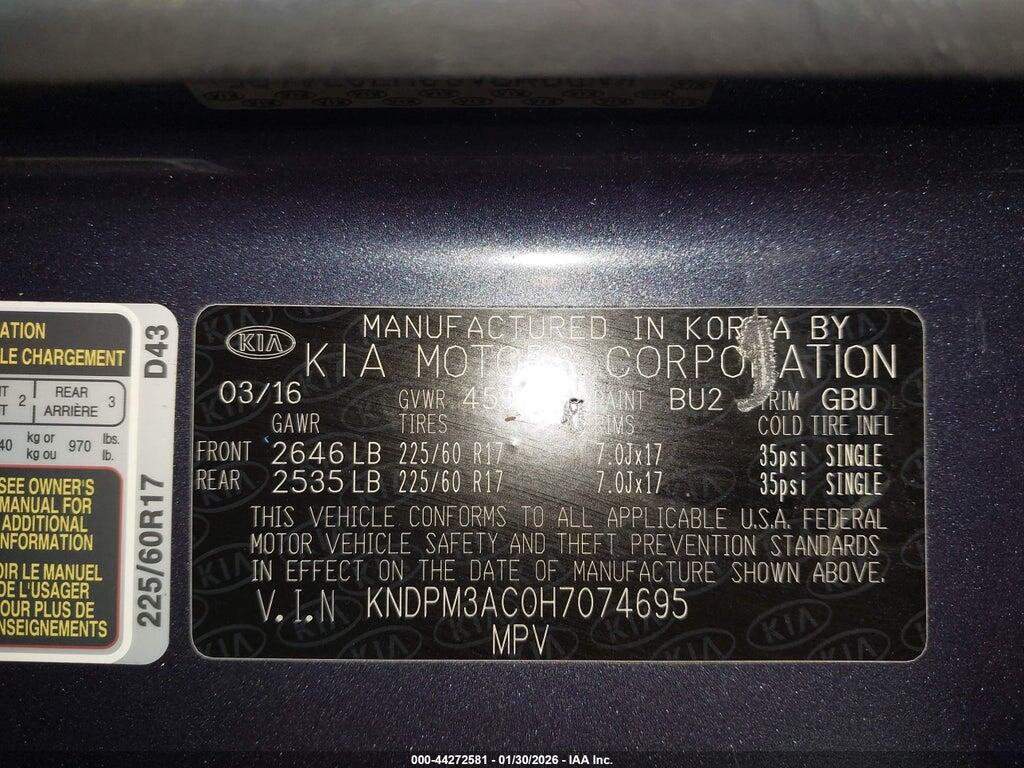 KNDPM3AC0H7074695 2017 KIA SPORTAGE photo no. 9