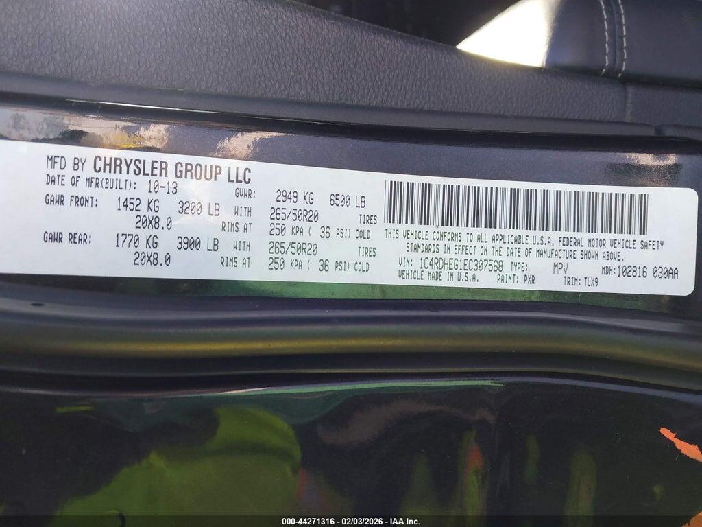 1C4RDHEG1EC307568 2014 DODGE DURANGO photo no. 9