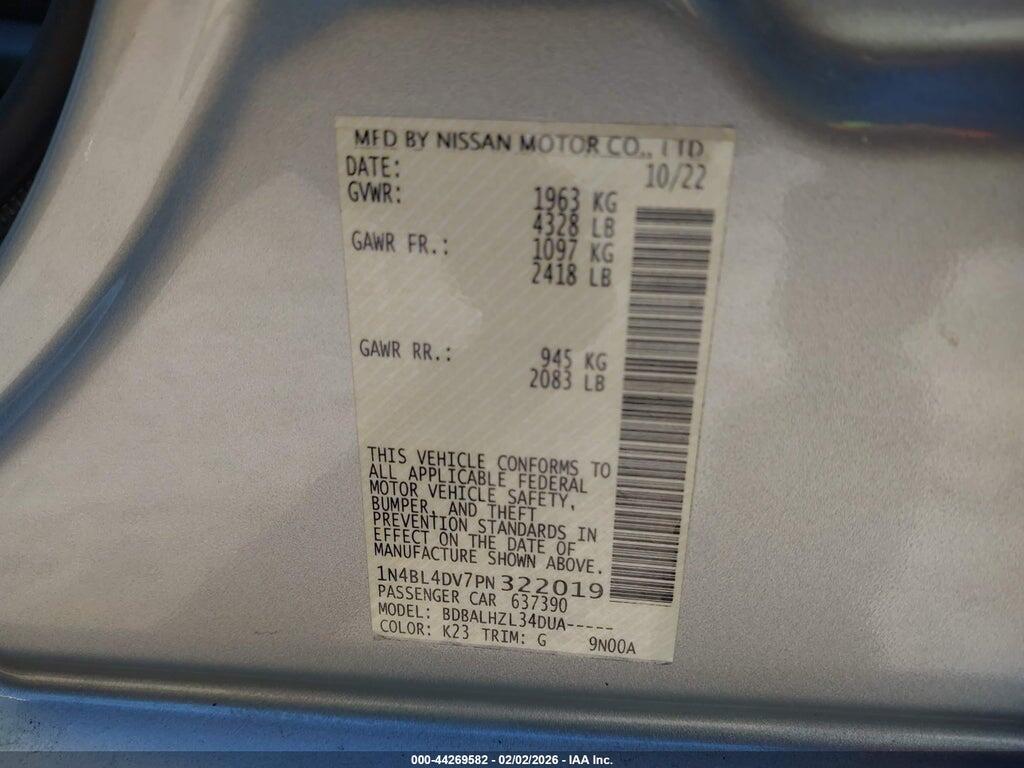1N4BL4DV7PN322019 2023 NISSAN ALTIMA photo no. 9