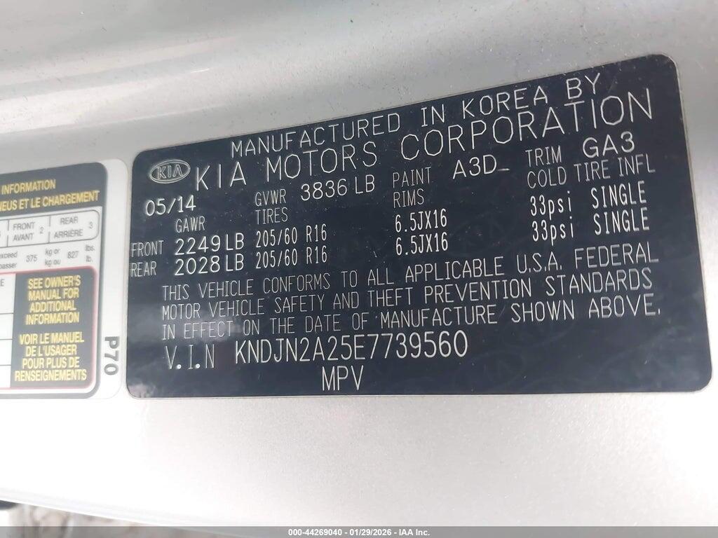 KNDJN2A25E7739560 2014 KIA SOUL photo no. 9