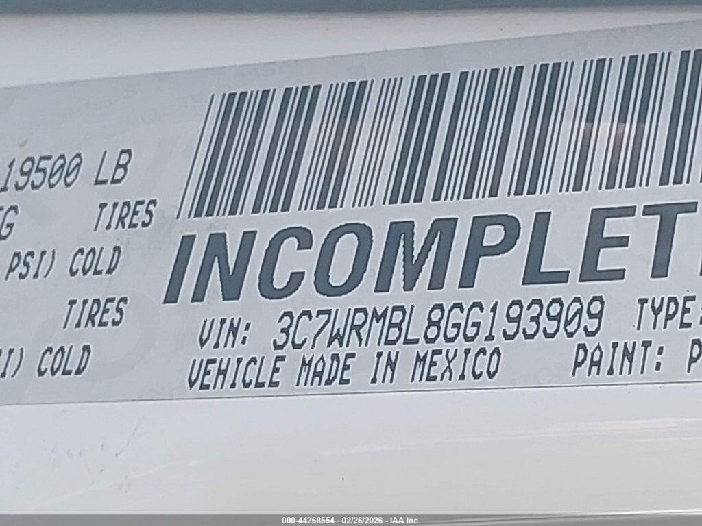 3C7WRMBL8GG193909 2016 RAM 5500 CHASSIS photo no. 8