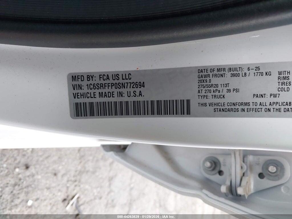 1C6SRFFP0SN772694 2025 RAM 1500 photo no. 9