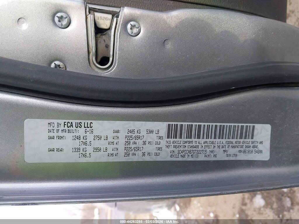 3C4PDCAB7GT222715 2016 DODGE JOURNEY photo no. 9