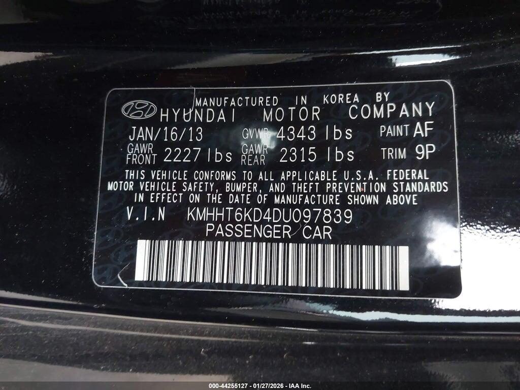 KMHHT6KD4DU097839 2013 HYUNDAI GENESIS photo no. 9