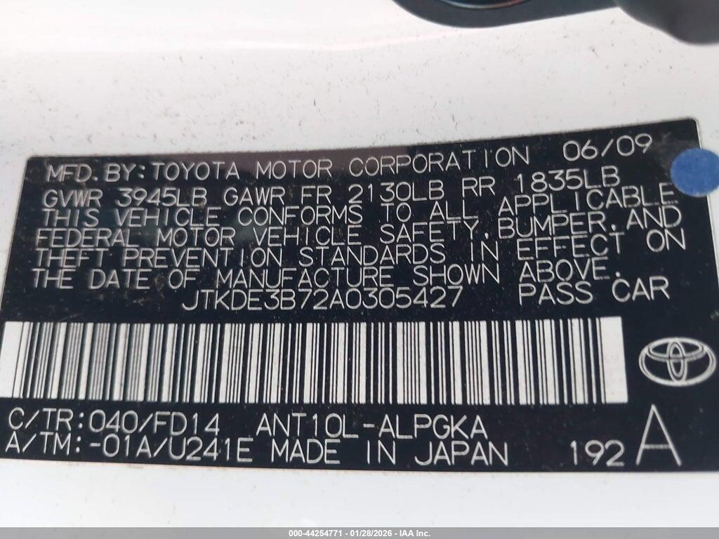 JTKDE3B72A0305427 2010 SCION TC photo no. 9