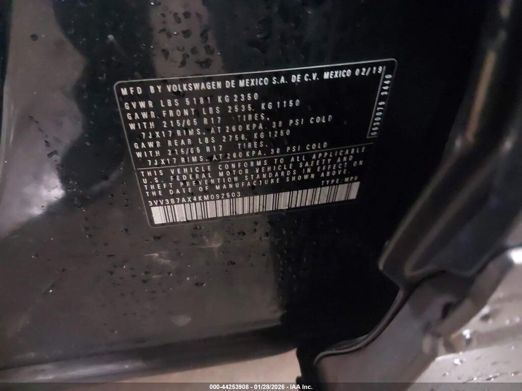 3VV3B7AX4KM092503 2019 VOLKSWAGEN TIGUAN photo no. 9