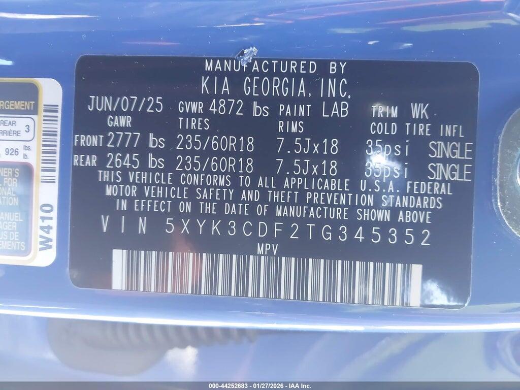 5XYK3CDF2TG345352 2026 KIA SPORTAGE photo no. 9