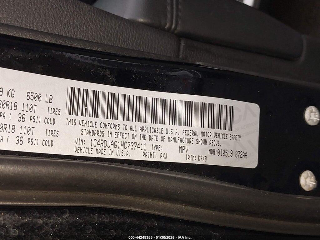1C4RDJAG1HC737411 2017 DODGE DURANGO photo no. 9