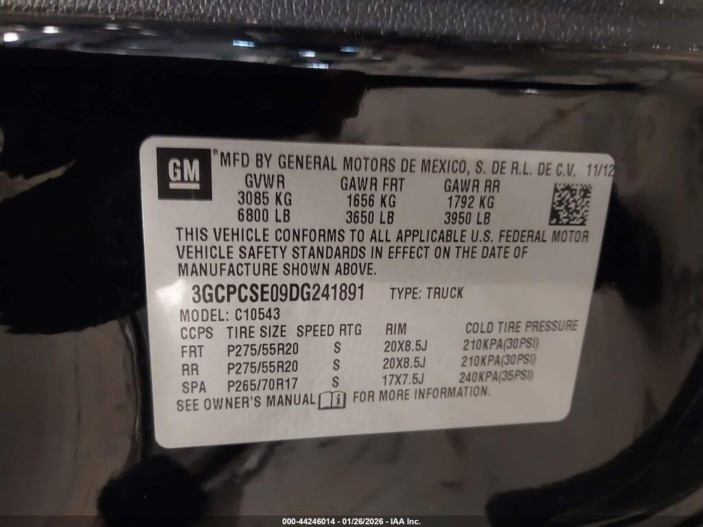 3GCPCSE09DG241891 2013 CHEVROLET SILVERADO 1500 photo no. 9