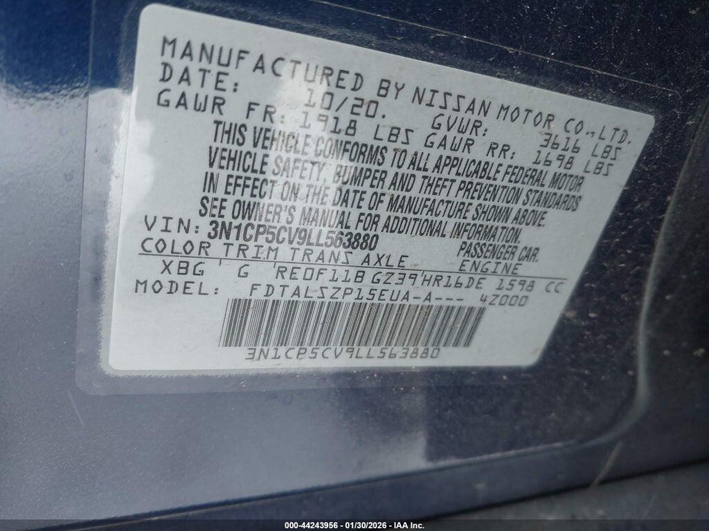 3N1CP5CV9LL563880 2020 NISSAN KICKS photo no. 9