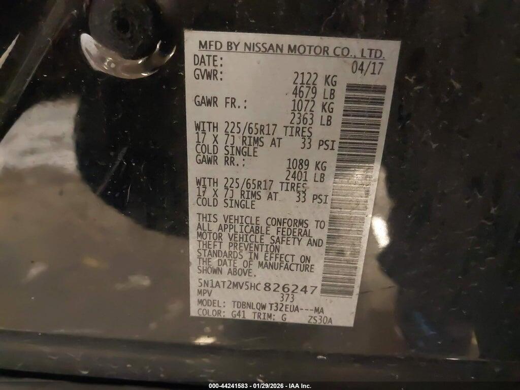 5N1AT2MV5HC826247 2017 NISSAN ROGUE photo no. 9