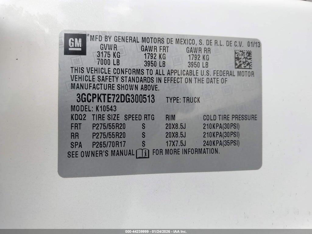 3GCPKTE72DG300513 2013 CHEVROLET SILVERADO 1500 photo no. 9