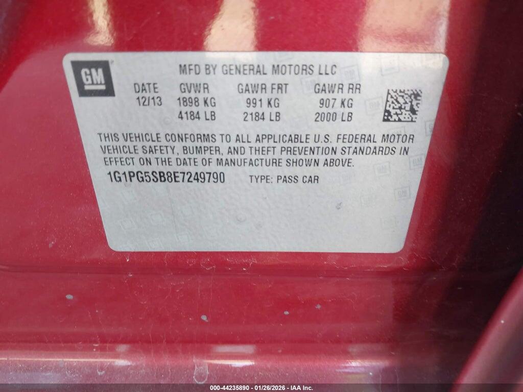 1G1PG5SB8E7249790 2014 CHEVROLET CRUZE photo no. 9
