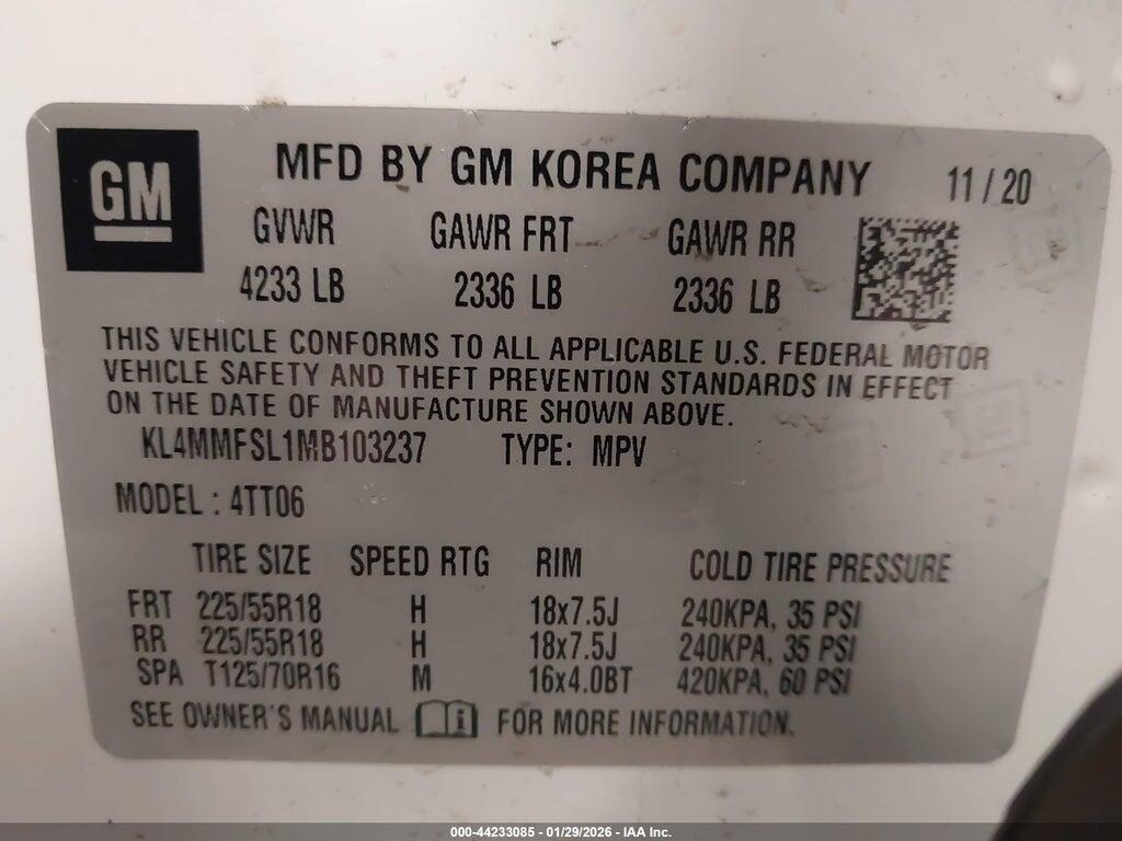 KL4MMFSL1MB103237 2021 BUICK ENCORE GX photo no. 9