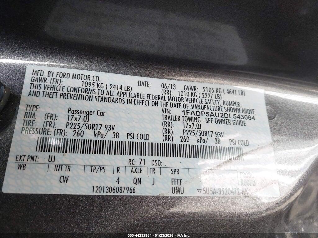1FADP5AU2DL543064 2013 FORD C-MAX HYBRID photo no. 9