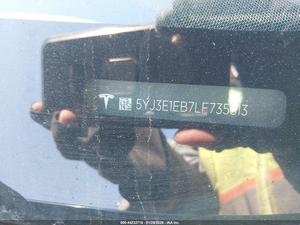 5YJ3E1EB7LF735613 2020 TESLA MODEL 3 photo no. 9