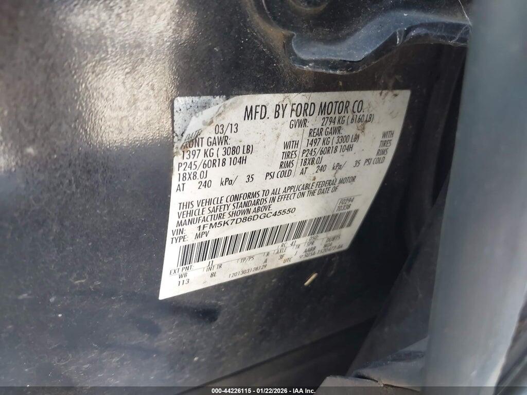 1FM5K7D86DGC45550 2013 FORD EXPLORER photo no. 9