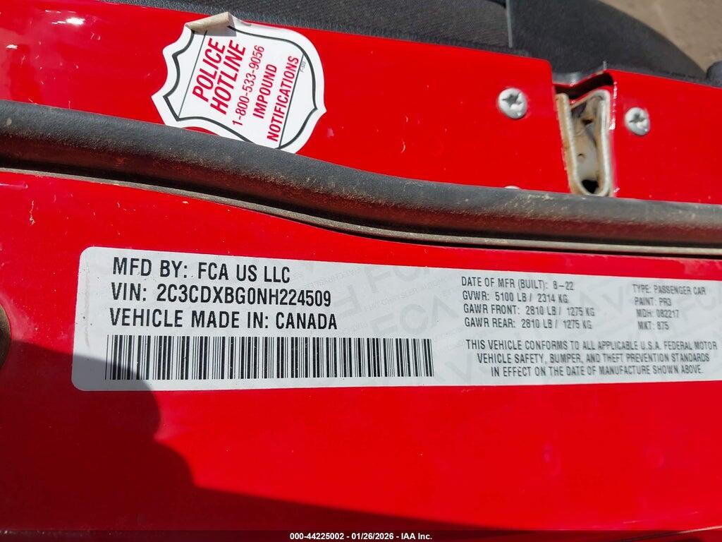 2C3CDXBG0NH224509 2022 DODGE CHARGER photo no. 9