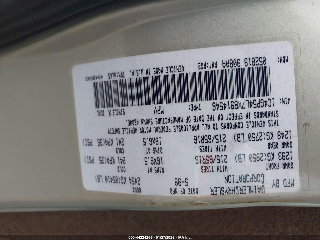 1C4GP54L7XB914546 1999 CHRYSLER TOWN & COUNTRY photo no. 9