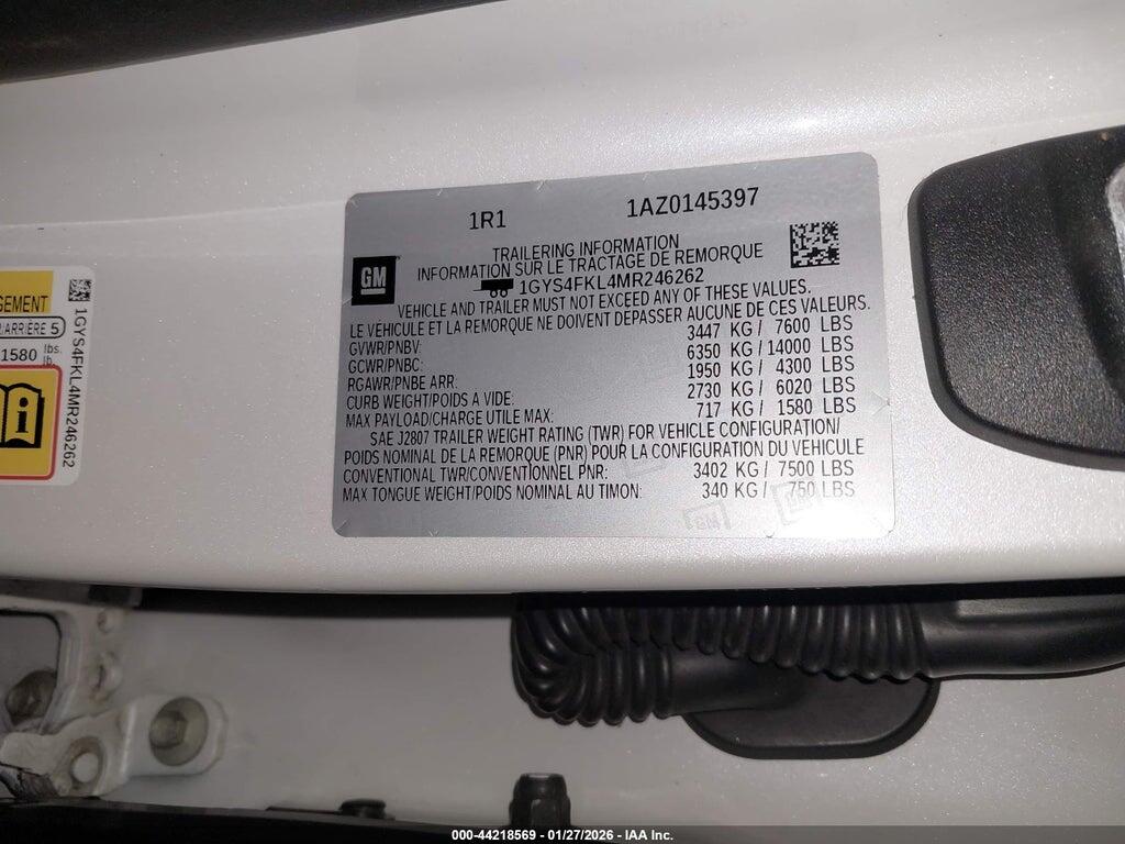 1GYS4FKL4MR246262 2021 CADILLAC ESCALADE photo no. 9