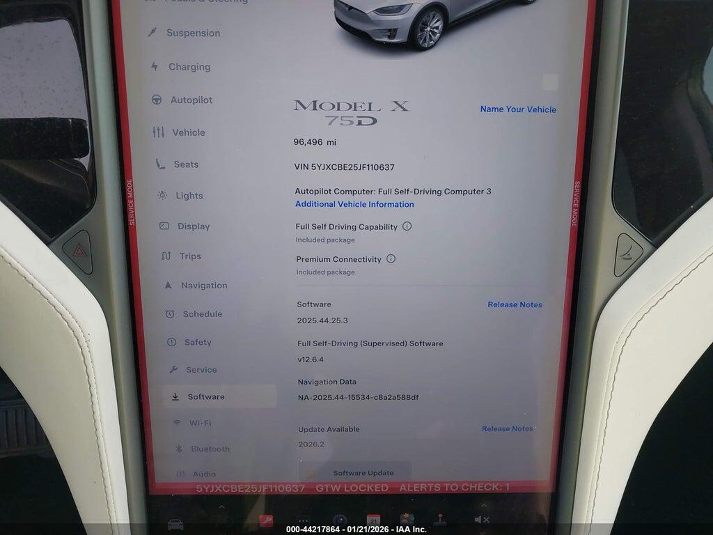 5YJXCBE25JF110637 2018 TESLA MODEL X photo no. 7