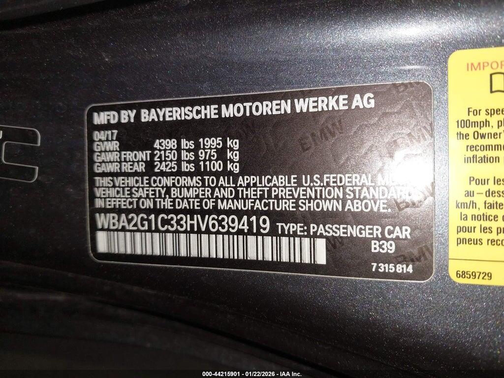 WBA2G1C33HV639419 2017 BMW M240I photo no. 9