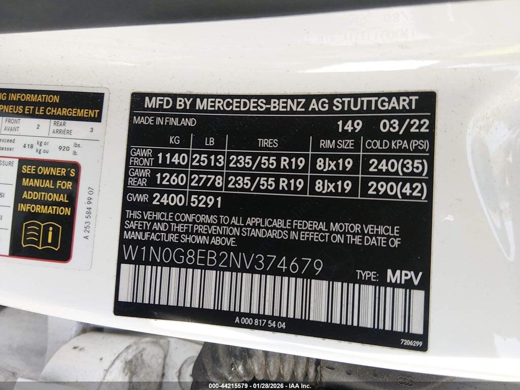 W1N0G8EB2NV374679 2022 MERCEDES-BENZ GLC 300 photo no. 9