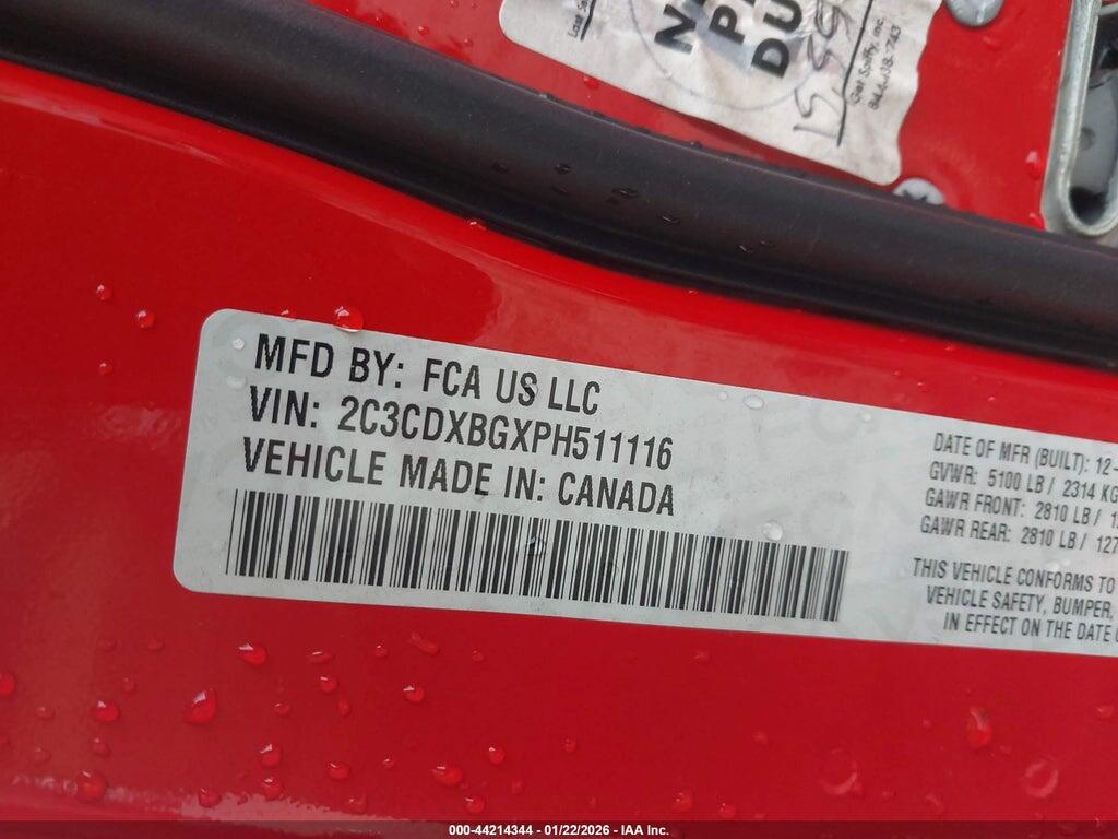 2C3CDXBGXPH511116 2023 DODGE CHARGER photo no. 9