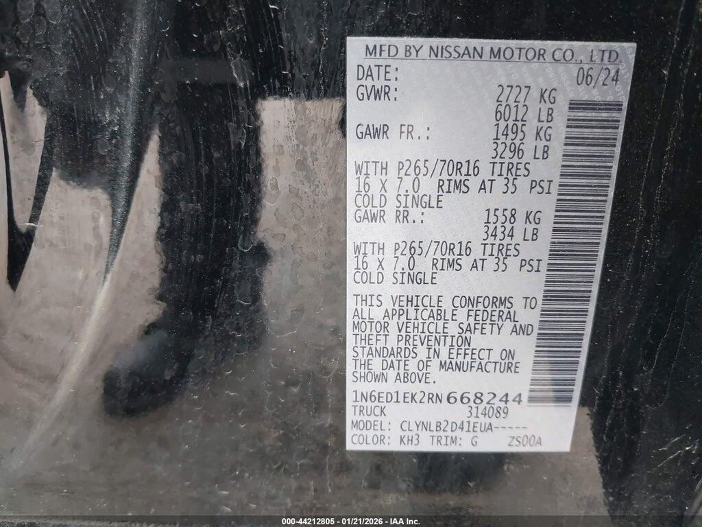 1N6ED1EK2RN668244 2024 NISSAN FRONTIER photo no. 9