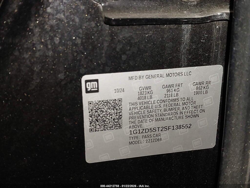 1G1ZD5ST2SF138552 2025 CHEVROLET MALIBU photo no. 9