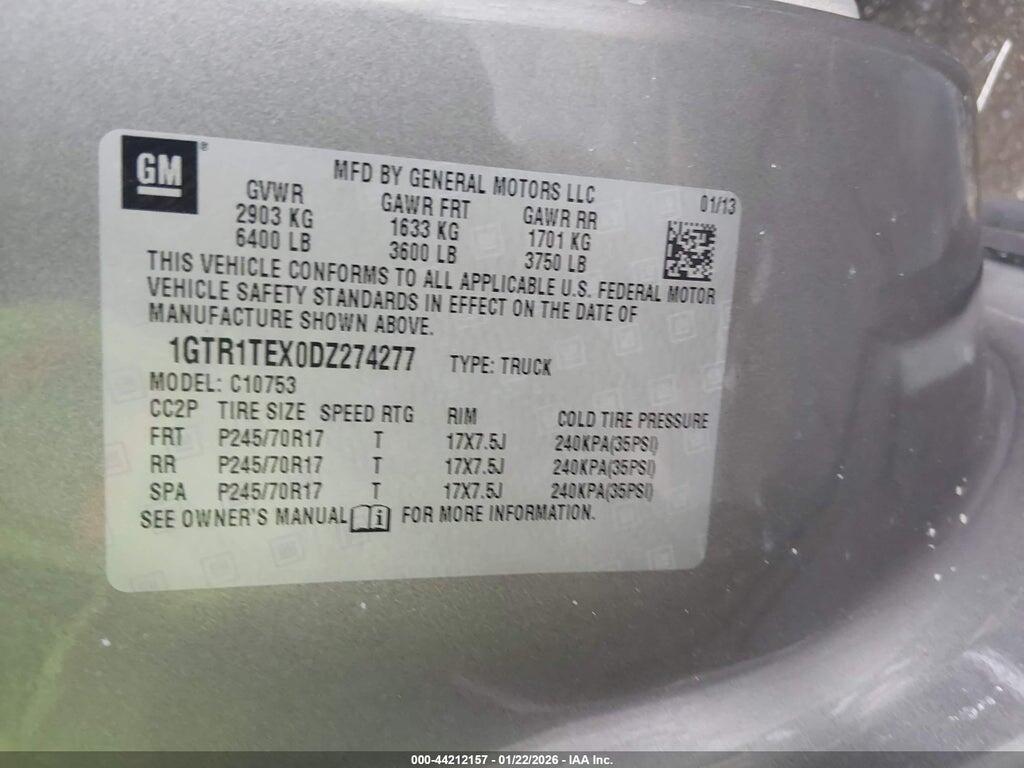 1GTR1TEX0DZ274277 2013 GMC SIERRA 1500 photo no. 9