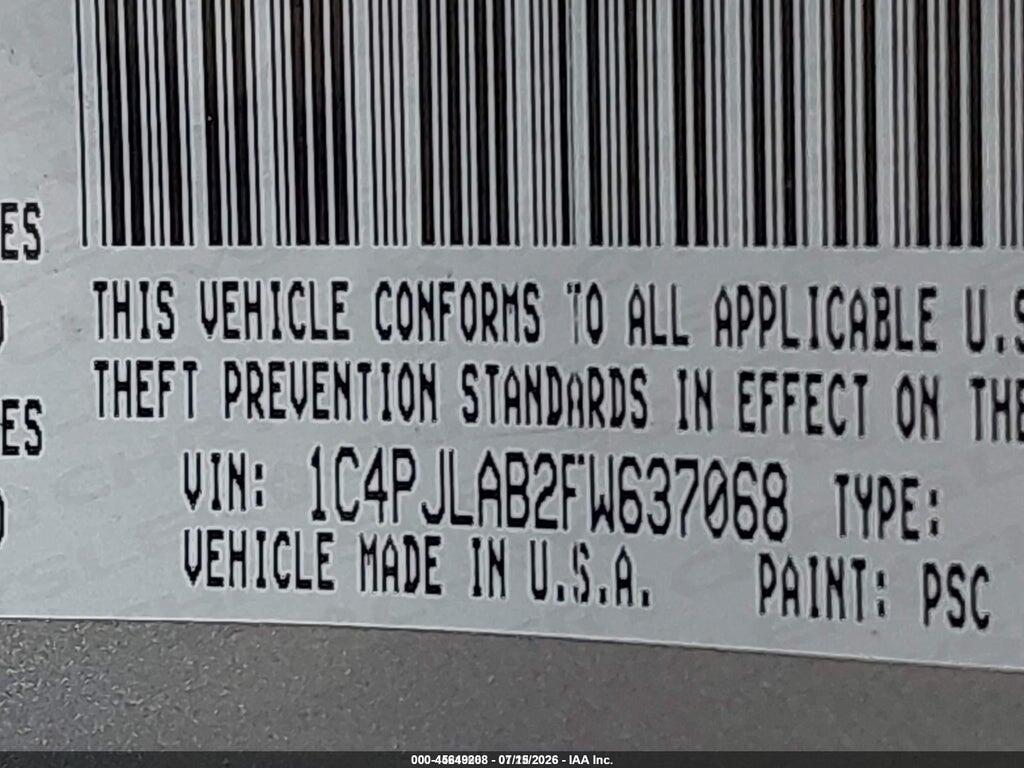 1C4PJLAB2FW637068 2015 JEEP CHEROKEE photo no. 9