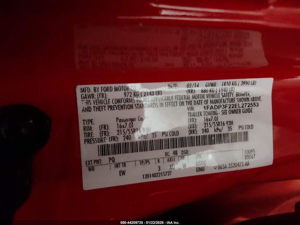 1FADP3F22EL272553 2014 FORD FOCUS photo no. 9