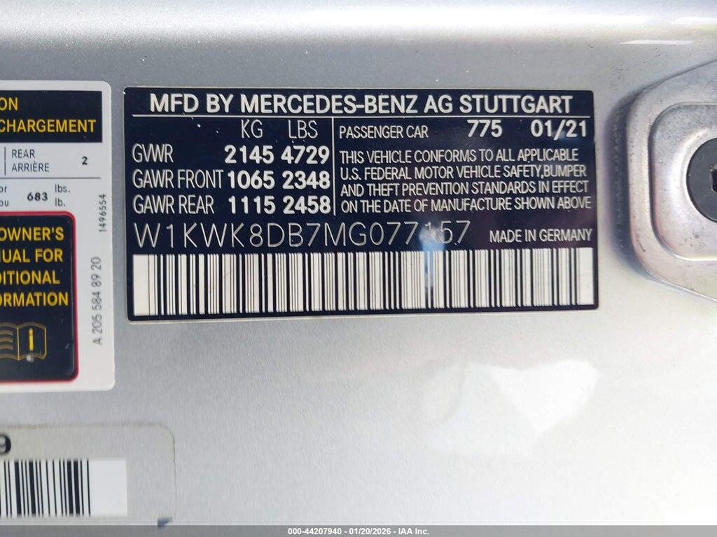 W1KWK8DB7MG077157 2021 MERCEDES-BENZ C 300 photo no. 9